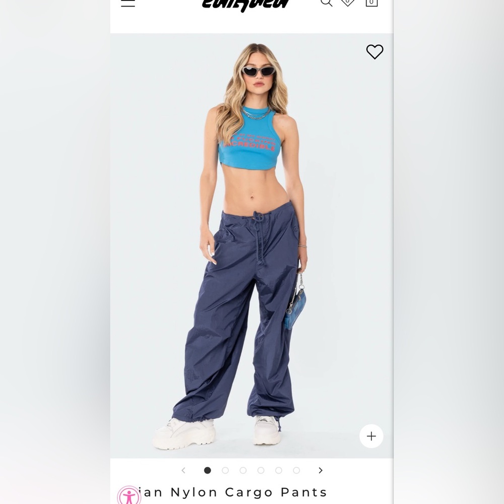 Rain Nylon Cargo Pants; Edikted